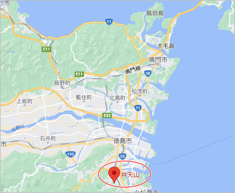 日本で一番低い山　徳島　弁天山